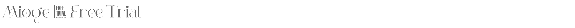 Sample characters Mioge Font